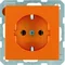 Q.1 SCHUKO socket complete orange velvet