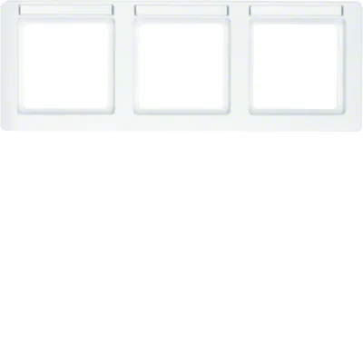 Q.1 Triple horizontal frame with description field, snow-white velvet