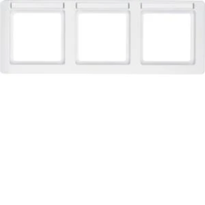 Q.1 Triple horizontal frame with description field, snow-white velvet