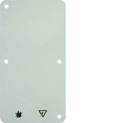 Q.1/ARSYS Plaque de fond auto-extinguible pour double boîtier apparent, crème