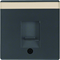 Q.1/Q.3 1-gang face plate with anti-dust slider anthracite