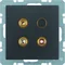 Q.1/Q.3 3 x RCA/S-Video socket anthracite velvet