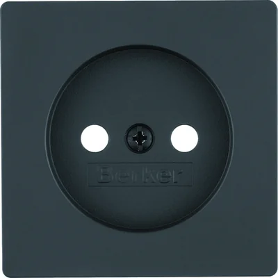 Q.1/Q.3 Anthracite faceplate for ungrounded socket