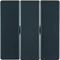 Q.1/Q.3 Anthracite keys for 3-gang switch