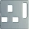 Q.1/Q.3-Buchsenblende aus britischem Standard-Aluminium