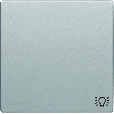 Q.1/Q.3 Button with the "light" symbol imprinted on velvet lacquered aluminium