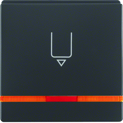 Q.1/Q.3 Cap with a print and a lens for the hotel card connector anthracite