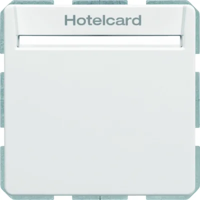 Q.1/Q.3 Commutateur de relais pour carte d'hôtel velours blanc