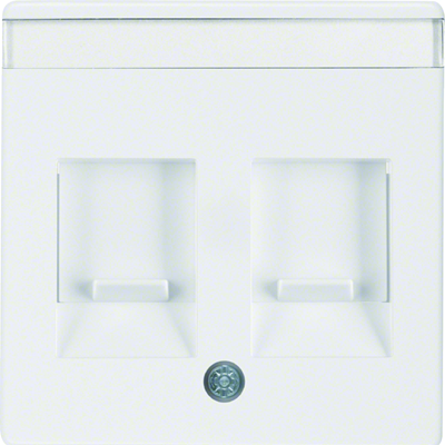 Q.1/Q.3 Double central element with dust-protecting slides with description field snow-white