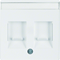Q.1/Q.3 Double central element with dust-protecting slides with description field snow-white