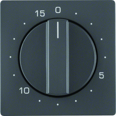 Q.1/Q.3 Élément central avec bouton de réglage pour minuterie 15 minutes velours anthracite