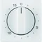 Q.1/Q.3 Elemento centrale con manopola di regolazione per timer meccanico 15 minuti bianco neve