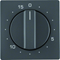 Q.1/Q.3 Elemento centrale con manopola di regolazione timer 15 minuti velluto antracite