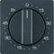 Q.1/Q.3 Façade avec bouton de réglage pour minuterie 120 minutes velours anthracite