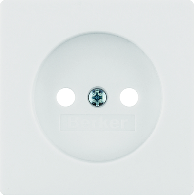 Q.1/Q.3 Faceplate for non-earthed socket, white velvet