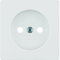 Q.1/Q.3 Faceplate for non-earthed socket, white velvet