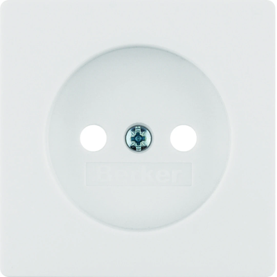 Q.1/Q.3 Faceplate for non-earthed socket, white velvet