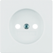 Q.1/Q.3 Faceplate for non-earthed socket, white velvet