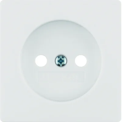 Q.1/Q.3 Faceplate for non-earthed socket, white velvet