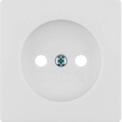 Q.1/Q.3 Faceplate for non-earthed socket, white velvet
