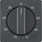 Q.1/Q.3 Faceplate with adjustment knob for 120 minute time switch anthracite velvet