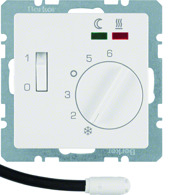 Q.1/Q.3 Floor temperature controller with make contact, central element and connector