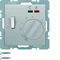 Q.1/Q.3 Floor temperature controller with NO contact central element connector and 2 LEDs aluminum