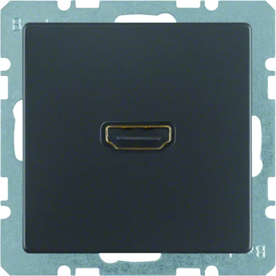 Q.1/Q.3 HDMI-Buchse mit 90°-Anschluss Samt anthrazit
