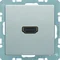Q.1/Q.3 HDMI socket with 90° connection, velvet lacquered aluminium