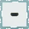 Q.1/Q.3 HDMI socket with 90° connection velvet white
