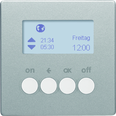Q.1/Q.3 Interruttore orario KNX RF Quicklink per controller e meccanismi di potenza Berker.Net, velluto in alluminio, laccato