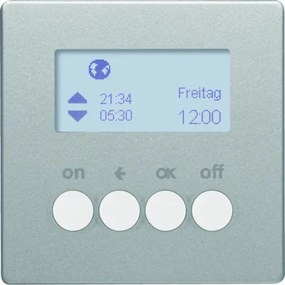 Q.1/Q.3 Interruttore orario KNX RF Quicklink per controller e meccanismi di potenza Berker.Net, velluto in alluminio, laccato