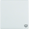 Q.1/Q.3 Knopf mit aufgedrucktem Symbol „Licht“ aus schneeweißem Samt