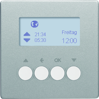 Q.1/Q.3 KNX RF quicklink blind switch for Berker.Net blind controllers and power supply mechanisms, aluminum velvet, varnished