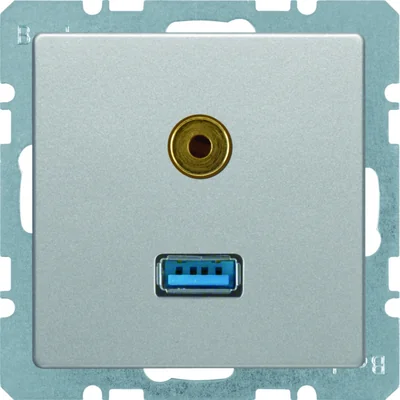 Q.1/Q.3 Presa USB/jack 3,5mm alluminio