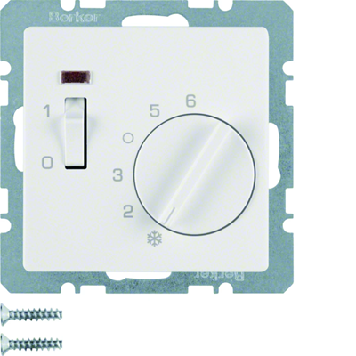 Q.1/Q.3 Raumtemperaturregler 24V mit Schließerkontakt-Zentralelement und Stecker