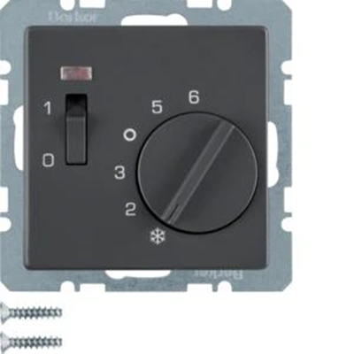 Q.1/Q.3 Raumtemperaturregler mit Öffnerkontakt Anthrazit