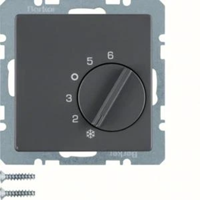 Q.1/Q.3 Raumtemperaturregler mit Wechslerkontakt Anthrazit