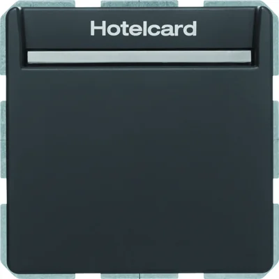 Q.1/Q.3 Relay switch for hotel card anthracite velvet