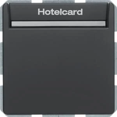 Q.1/Q.3 Relay switch for hotel card anthracite velvet