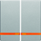 Q.1/Q.3 Rockers with orange lens for aluminum 2-key switch