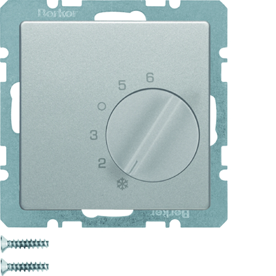 Q.1/Q.3 Room temperature controller with changeover contact and aluminum central element