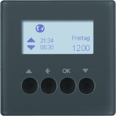 Q.1/Q.3 Shutter time switch with anthracite display
