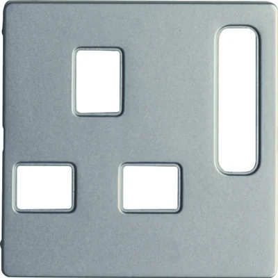 Q.1/Q.3 Socket Faceplate British Standard Aluminum