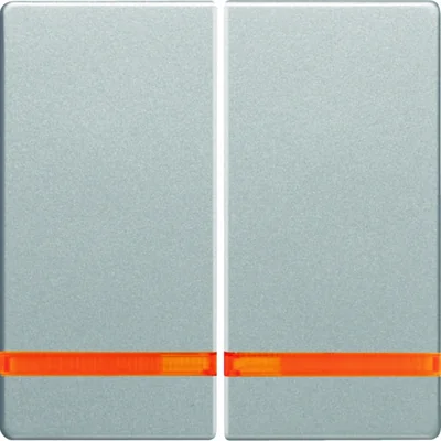 Q.1/Q.3 Teclas con lente naranja para interruptor de 2 teclas de aluminio