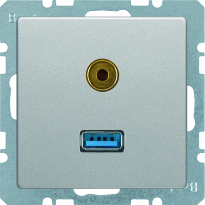 Q.1/Q.3 USB socket/3.5mm jack aluminum
