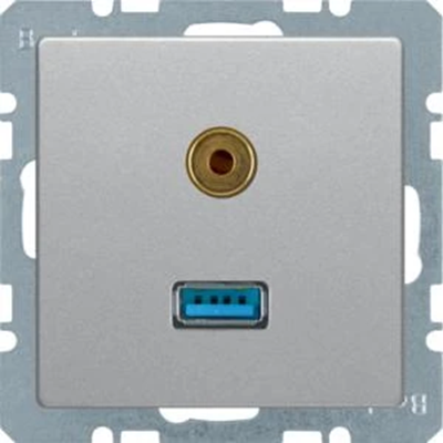 Q.1/Q.3 USB socket/3.5mm jack aluminum