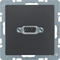 Q.1/Q.3 VGA socket with screw terminals anthracite velvet
