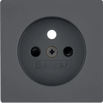 Q.1/Q.3/Q.7 Faceplate for earthed socket, anthracite, velvet