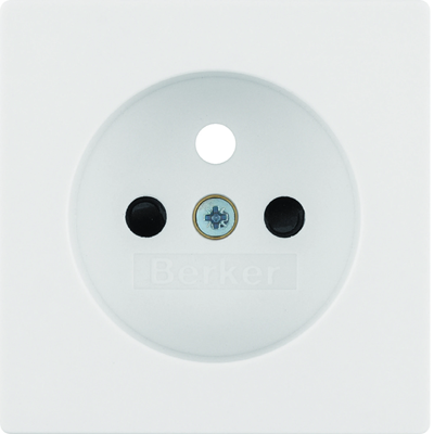 Q.1/Q.3/Q.7 Faceplate for earthed socket with ap. contacts, white, velvet